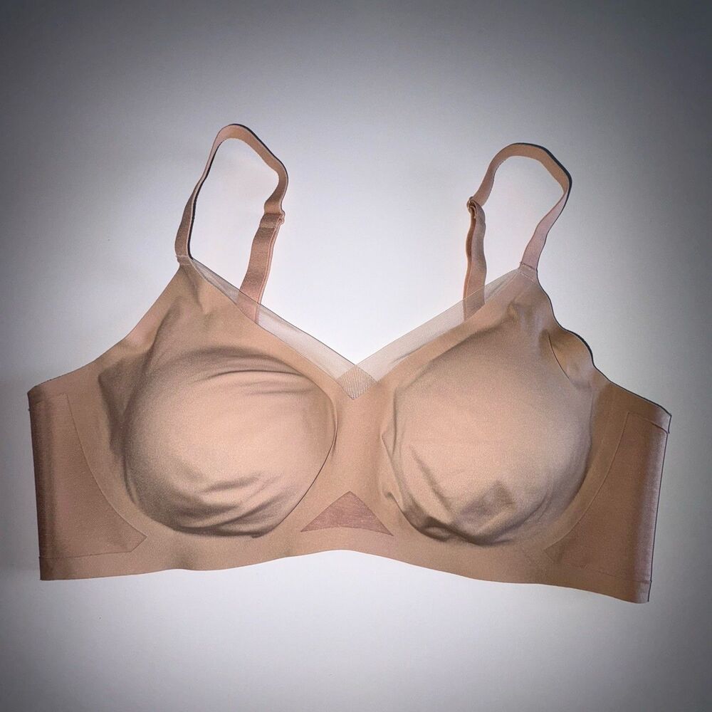 Honeylove Crossover Beige Bra XL Wireless Lift Convertible LWBR0302 Size 38D/DD